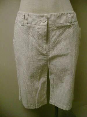 Pantalón Corto Charter Club Core Essentials Seersucker 1144SAN814 Talla 6 Arena Nuevo con Etiquetas $34 Foto 1 de 2