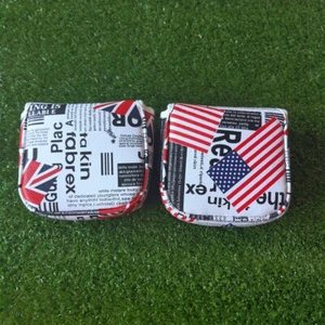 Cubierta para putter de golf EE. UU. Reino Unido bandera mazo cuadrado cubierta de cabeza de putter cierre magnético - Imagen 1 de 7