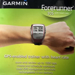 Garmin Forerunner 305 GPS Fitness Laufuhr Herzfrequenzmesser mit Box - Bild 1 von 12