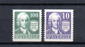 Schweden 1938 alter Satz E. Swedenborg Briefmarken (Michel 243/44 A) schön MLH - Bild 1 von 2