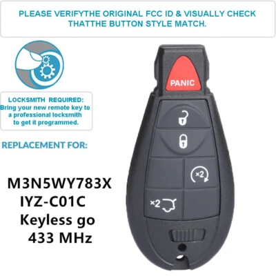 Repuesto para Jeep Grand Cherokee 2008 2009 2010 2011 2012 llave inteligente sin llave Foto 1 de 4