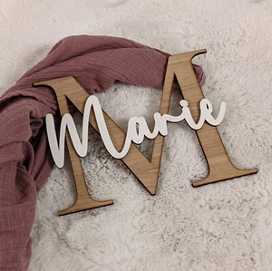 Türschild Kinderzimmer Familienname Name aus Holz Hochzeit Geburt personalisiert - Bild 1 von 15