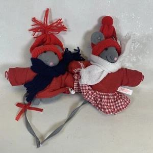 2 Muñecos de Peluche Tregaardens Julehus Drobak-Noruega Ratón de Navidad 5919 - Imagen 1 de 11