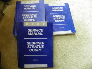2002 Sebring/ Stratus Coupe Original Service Repair Manuals - Picture 1 of 1