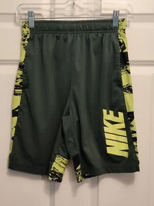 *NIKE DRI-FIT SHORTS BOYS SZ L - GREEN WITH CAMO STRIPES - NIKE SHORTS YOUTH L* - Picture 1 of 6