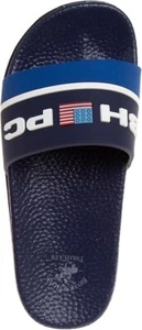 New Beverly Hills Boys Slides Non-Slip Sandals Shoes Big Kid Navy Blue size 11 - Picture 1 of 4