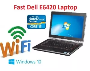 Fast Dell Latitude E6420 14.1" Core i5 Windows 10 Professional Laptop SSD WIFI - Picture 1 of 6