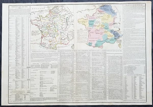 1803 Emmanuel Las Cases Large Antique Maps of France, Provinces & Territories - Picture 1 of 3