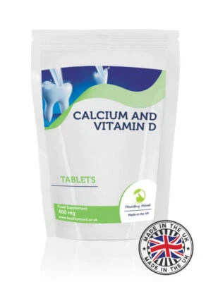 Calcio y Vitamina D3 400mg Suplemento Alimentario Salud x60 Comprimidos Píldoras Foto 1 de 3