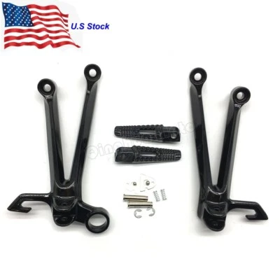 Soporte de estriberas traseras negras para pasajero Suzuki GSXR1000 2005-2006 motocicleta Foto 1 de 4