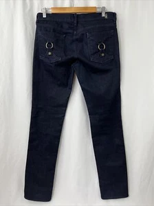 7 Seven For All Mankind Straight Leg Jeans Sz 30 Actual 34x35 Rings on Pockets - Picture 1 of 12