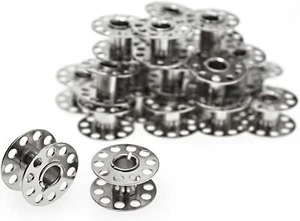 Faden & Nadel 25 Spulen leer für die Nähmaschine/Nähmaschinenspulen aus Metall - Picture 1 of 2