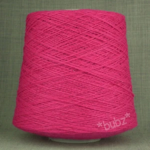 PURE SHETLAND WOOL 4 PLY YARN HOT PINK 250g CONE 5 BALLS HAND MACHINE KNITTING - Picture 1 of 2
