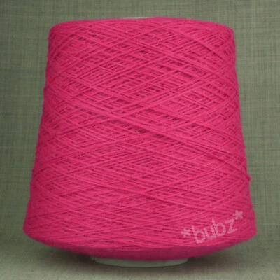 PURE SHETLAND WOOL 4 PLY YARN HOT PINK 250g CONE 5 BALLS HAND MACHINE KNITTING - Image 1 of 2