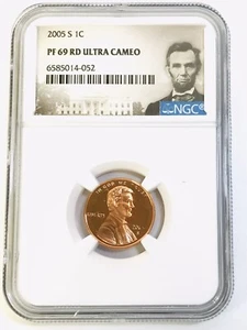 2005-S Lincoln Memorial Cent NGC Graded PF69 RD Ultra Cameo Special Label - Picture 1 of 4