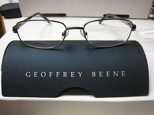 GEOFFREY BEENE EYEGLASS FRAMES Style DEVELOPER in GUNMETAL 53-17-140 W/ Case - Picture 1 of 3