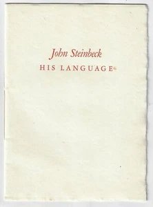 JOHN STEINBECK 1970 Faksimile Manuskript Gedicht in erfundener Sprache - Bild 1 von 2