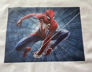 1 Spiderman Quilt Block “ Super Hero Fabric Material Sewing Square Patch Comic - Picture 1 of 1