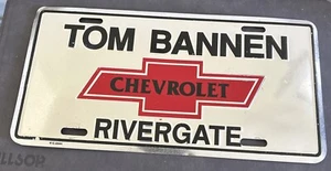 Tom Bannen Chevrolet Rivergate Car Advertising License Plate Metal - Picture 1 of 2