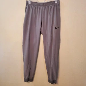 Nike Mens Large Jogger Stretch Athletic Drawstring Pants Grey - Picture 1 of 10