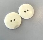 5pc Ivory Cream Flat 2 Hole Round Buttons 23mm Mother Of Pearl Shell