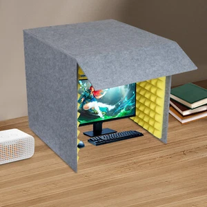 Vocal Sound Absorbing Shield Desktop Soundproof Cover Portable Recording Booth - Picture 1 of 21