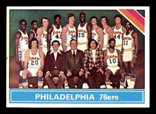 1975 Topps Basketball #216 Philadelphia 76ers Checklist EX/MT *d2