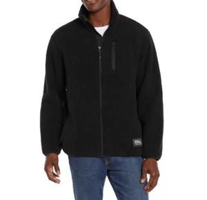 NWT Eddie Bauer Men's Extra Warm Soft Cozy Fleece Jacket Black  XXL - Picture 1 of 6