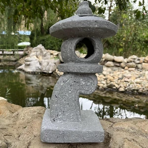 Asian Solar Zen Pagoda Statue LED Light Lamp Outdoor Japanese Garden Decoration - Picture 1 of 9