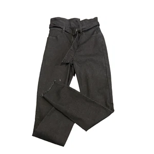 Pistola Women's Black Denim High Waist in Belt Raw Hem Skinny Jeans Size 25 - Foto 1 di 4