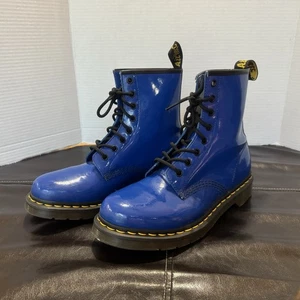 Bota de combate Dr. MARTENS 1460W charol azul talla:9 con cordones - Imagen 1 de 13