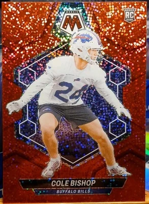 2024 Panini Mosaic Cole Bishop RC Buffalo Bills Red Sparkle Prizm SP #356 NM-MT - Image 1 of 2