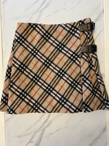 Burberry Blue Label Nova Check Skirt Beige Size 38 (UK 10) - Picture 1 of 9