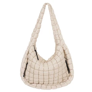 Quilted Tote Bag Large Quilted Carryall Puffer Shoulder Bag Lightweight Quilt... - Picture 1 of 6