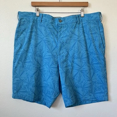 Walter Hagen Perfect 11 Hombre’s 42 Golf Corto Resistencia a Arrugas Hoja Estampado Azul Foto 1 de 4