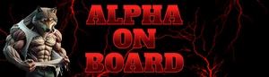 funny meme bumper sticker alpha on board gen z humor - Bild 1 von 3