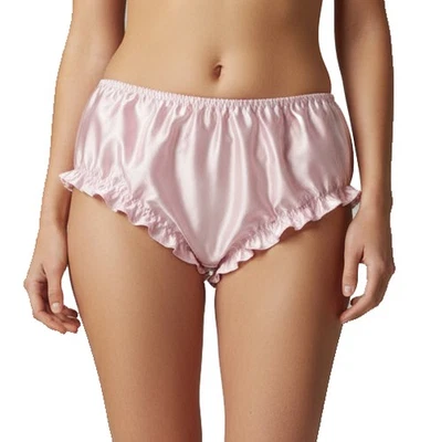 Satini Silky Wet Look Glossy Double Satin Sissy Knickers Bum Briefs Panties - Image 1 of 4