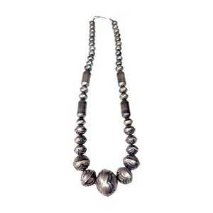 Vintage, Halskette, Sterlingsilber, Navajo Handarbeit, 25" - Bild 1 von 4