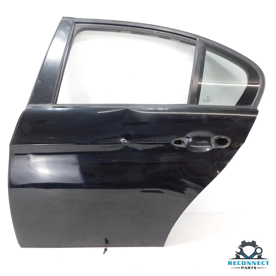 BMW 328i 335i M3 E90 2006-2011 conjunto de carcasa de puerta trasera izquierda negro OEM Foto 1 de 4