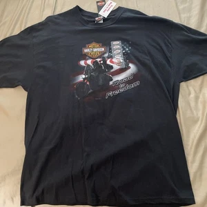 Vintage Harley Davidson Motorcycles Road To Freedom Graphic T-Shirt Size 2XL NEW - Picture 1 of 5