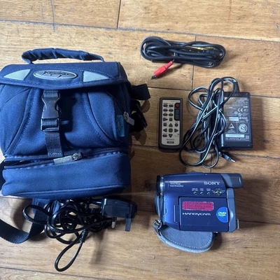 Sony Handycam DCR-DVD91E Handheld DVD-RW Camcorder Blue Tested - Image 1 of 4