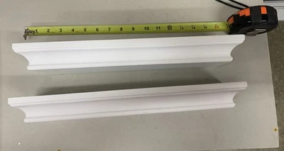 Estante de pared blanco 16 x 4 x 1,875 pulgadas (juego de 2) Foto 1 de 4