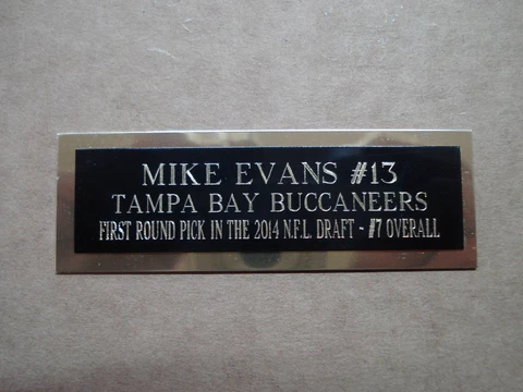 Mike Evans Football Card Tampa Bay Buccaneers Card Plaque Nameplate 1" X 3" Cover