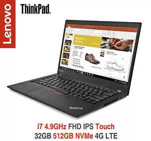 ThinkPad T14s i7 4.9GHz FHD IPS Touch 32GB 512GB 4G IR FPR Premier+ADP Warranty - Picture 1 of 12