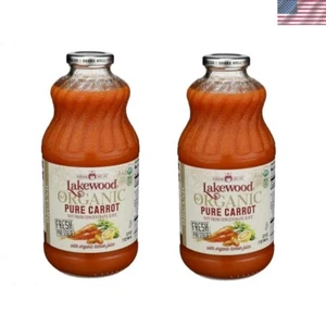 2er-Pack Bio Reine Karotten & Zitronensaft 32 Oz - Natürliche Erfrischung - Bild 1 von 3