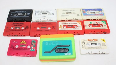 Electro Brand Cassette Player w/ 10 Kids Tapes UNTESTED Thomas Disney Chip Dale - Image 1 of 4