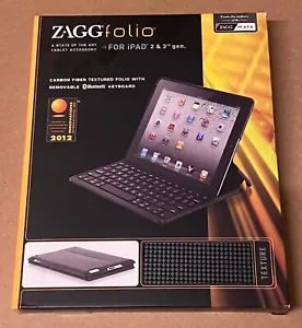 ZAGG Folio Backlit Bluetooth Keyboard & Case for 9.7" iPad 2, 3rd, 4th Gen Cover - Picture 1 of 22