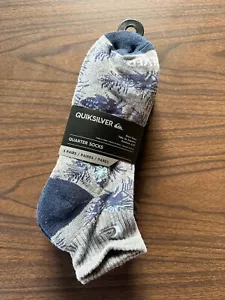 Quiksilver Multicolor Quarter Socks 5 Pairs Mens Shoe Size 6-12. NEW - Picture 1 of 7
