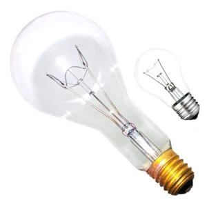 Merkur Glühbirne A100 300Watt E40 klar 160V Glühlampe groß warmweiß dimmbar - Bild 1 von 2