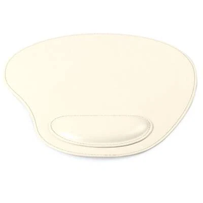 Customized Leather Oval Mouse Pad with Wrist Rest, PU Leather Mousepad - Image 1 of 4